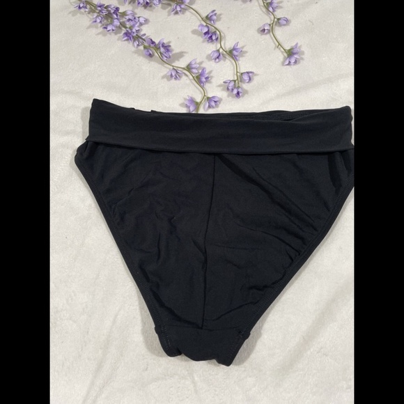 NEW $86 Robin Piccone Kate High Waist‎ Bikini Bottoms in Black [SZ Large ] - Picture 9 of 12